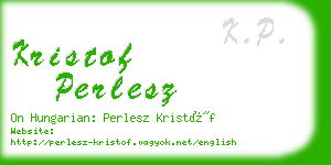 kristof perlesz business card
